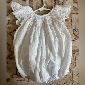 Smocked White Pearl Bubble